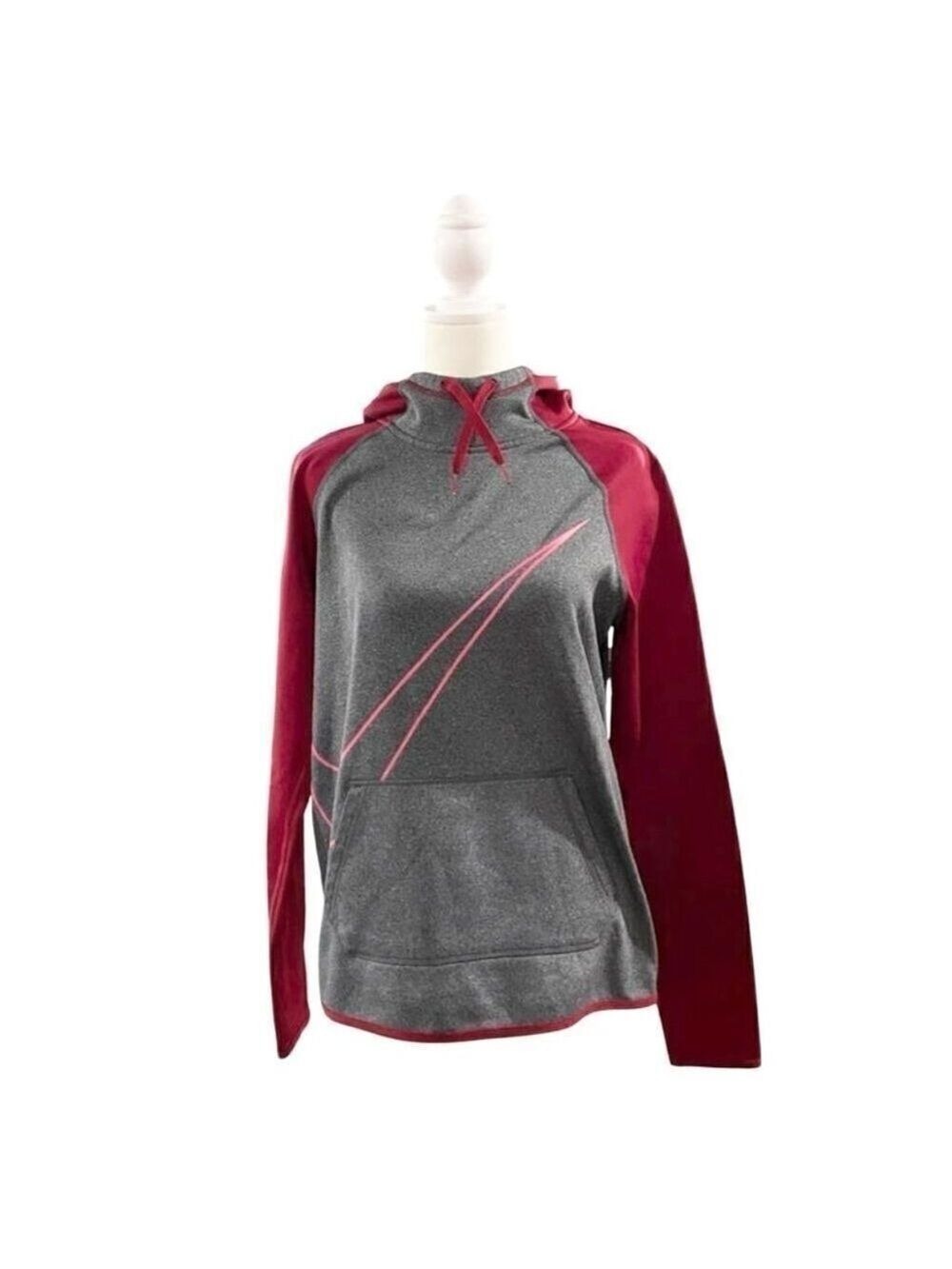 Nike Dri-Fit Swoosh Pullover Hoodie Sweatshirt Red & Pink Size Small